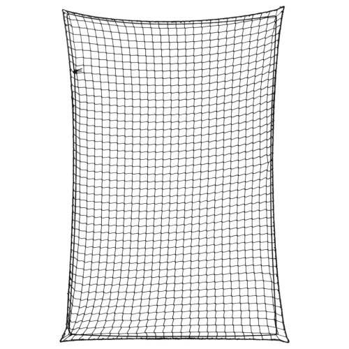  fekete polipropilén utánfutóháló elasztikus kötéllel 2,2x1,5 m