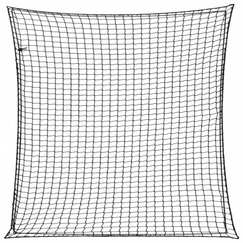  fekete polipropilén utánfutóháló elasztikus kötéllel 4 x 4 m