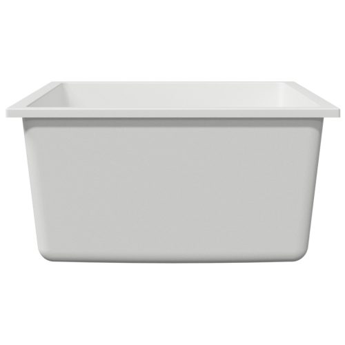  Konyhai Mosogató Átfolyónyílással Fehér Gránitból