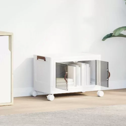  egymásra rakható tárolódoboz kerekekkel 28 L 48,5x29,5x33 cm