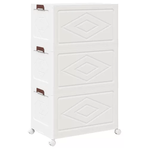  egymásra rakható tárolódoboz kerekekkel 3 szintes 75 L