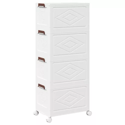  egymásra rakható tárolódoboz kerekekkel 4 szintes 28 L