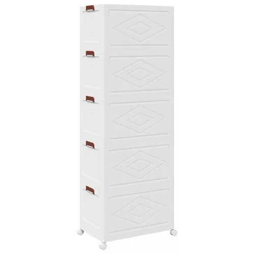  egymásra rakható tárolódoboz kerekekkel 5 szintes 75 L