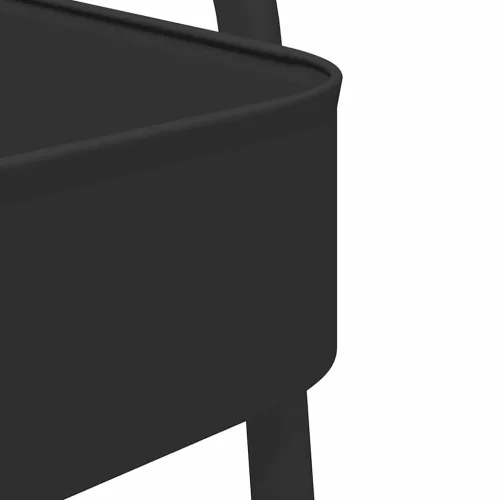  tárolókocsi 3 rétegű fekete 42x41,5x77 cm acél