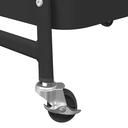  tárolókocsi 3 rétegű fekete 42x41,5x77 cm acél