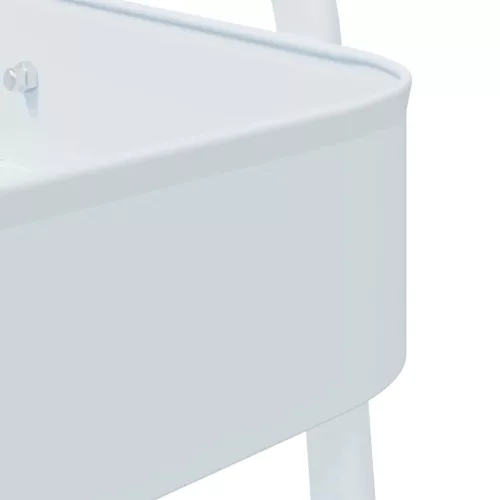  tárolókocsi 3 rétegű fehér 42x41,5x77 cm acél