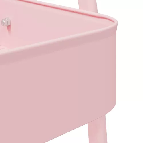  tárolókocsi 3 rétegű rózsaszín 42x41,5x77 cm acél