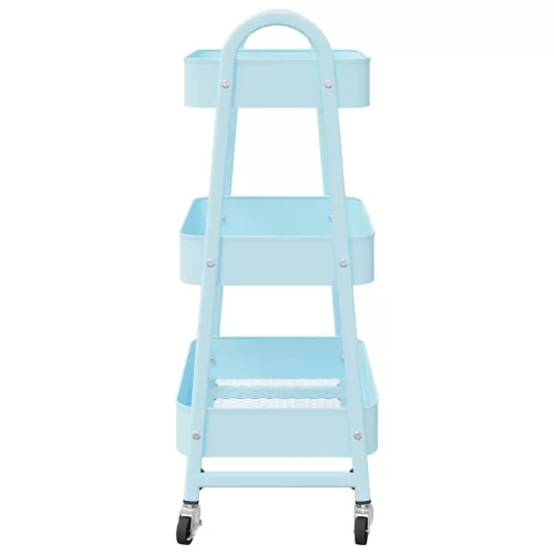  tárolókocsi 3 rétegű kék 42x41,5x77 cm acél