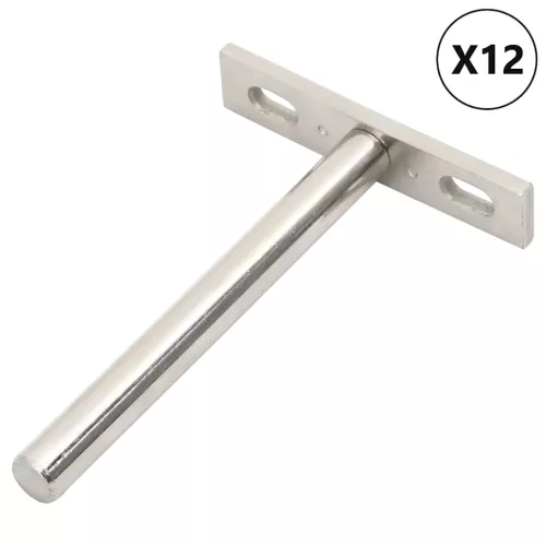  12db szénacél lebegő polckonzolok láthatatlan Ø10x100 mm