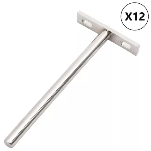  12db szénacél lebegő polckonzolok láthatatlan Ø10x150 mm