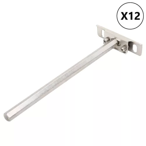  12db szénacél lebegő polckonzolok láthatatlan Ø12x200 mm