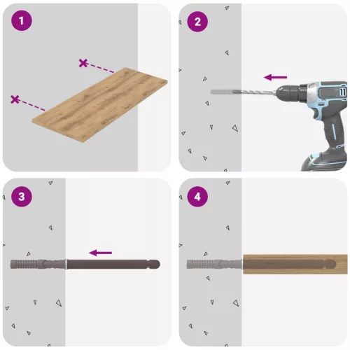  Lebegő Polc Konzolok 12 pcs Barna Ø10 x 170 mm Acél