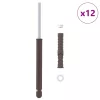  Lebegő Polc Konzolok 12 pcs Barna Ø12 x 190 mm Acél