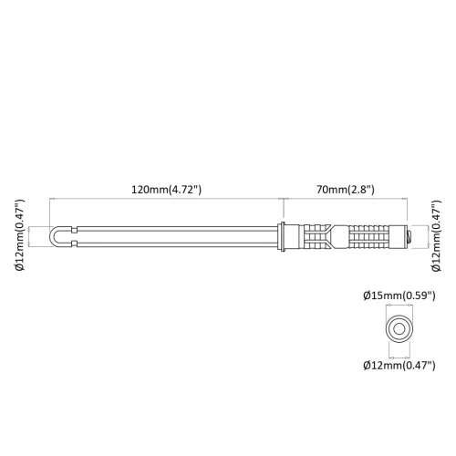  Lebegő Polc Konzolok 12 pcs Barna Ø12 x 190 mm Acél