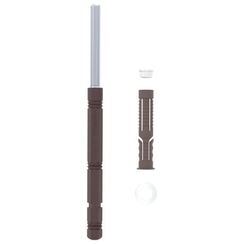  Lebegő Polc Konzolok 12 pcs Barna Ø14 x 210 mm Acél