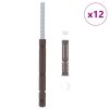  Lebegő Polc Konzolok 12 pcs Barna Ø14 x 210 mm Acél