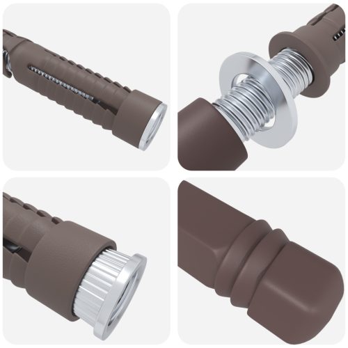  Lebegő Polc Konzolok 12 pcs Barna Ø14 x 210 mm Acél