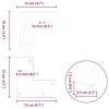  4 db antracitszürke, tömör acél hajtűláb dohányzóasztalhoz 10 cm