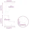  4 db natúr acél hajtűláb dohányzóasztalhoz 10 cm tömör acél