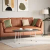  4 db fehér, tömör acél hajtűláb dohányzóasztalhoz 42 cm