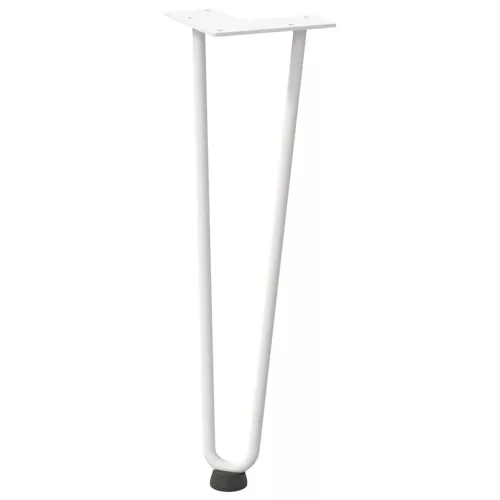  4 db fehér, tömör acél hajtűláb dohányzóasztalhoz 42 cm