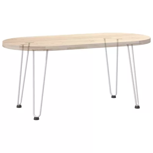  4 db fehér, tömör acél hajtűláb dohányzóasztalhoz 42 cm