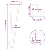  4 db fehér, tömör acél hajtűláb dohányzóasztalhoz 42 cm