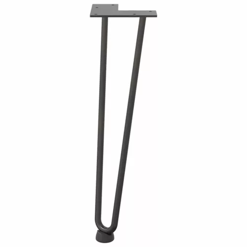 4 db antracitszürke hajtűláb dohányzóasztalhoz 42 cm tömör acél