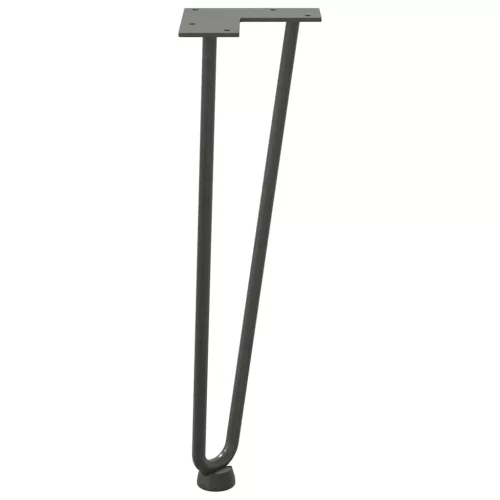  4 db antracitszürke hajtűláb dohányzóasztalhoz 42 cm tömör acél