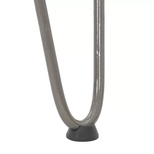  4 db natúr acél hajtűláb dohányzóasztalhoz 42 cm tömör acél