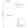  4 db-os hajtűlábak konzolasztalhoz, 72 cm, tömör acél, fekete