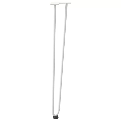  4 db-os hajtűlábak konzolasztalhoz, 72 cm, tömör acél, fehér
