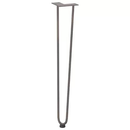  4 db-os hajtűlábak konzolasztalhoz, natúr acél, 72 cm, tömör acél
