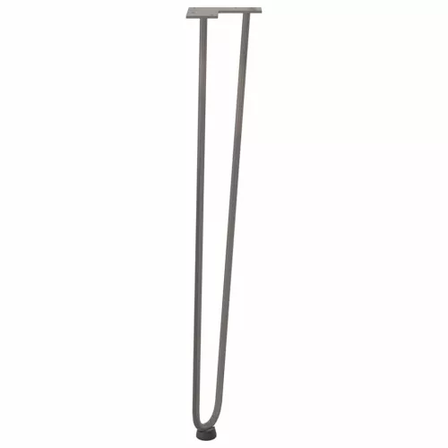  4 db-os hajtűlábak konzolasztalhoz, natúr acél, 72 cm, tömör acél