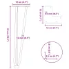  4 db fehér, tömör acél hajtűláb dohányzóasztalhoz 42 cm
