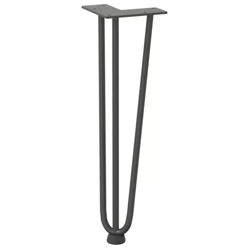 4 db antracitszürke hajtűláb dohányzóasztalhoz 42 cm tömör acél