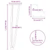  4 db antracitszürke hajtűláb dohányzóasztalhoz 42 cm tömör acél