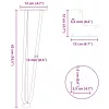  4 db natúr acél hajtűláb dohányzóasztalhoz 42 cm tömör acél