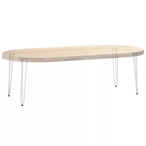  4 db-os hajtűlábak konzolasztalhoz, 72 cm, tömör acél, fehér