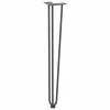  4 db-os antracit színű, 72 cm-es tömör acél hajtűlábak konzolasztalhoz