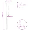  4 db-os antracit színű, 72 cm-es tömör acél hajtűlábak konzolasztalhoz