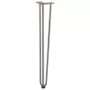  4 db-os hajtűlábak konzolasztalhoz, natúr acél, 72 cm, tömör acél