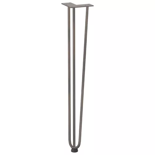  4 db-os hajtűlábak konzolasztalhoz, natúr acél, 72 cm, tömör acél