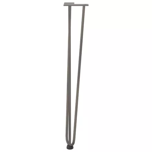  4 db-os hajtűlábak konzolasztalhoz, natúr acél, 72 cm, tömör acél