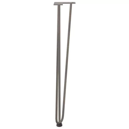  4 db-os hajtűlábak konzolasztalhoz, natúr acél, 72 cm, tömör acél