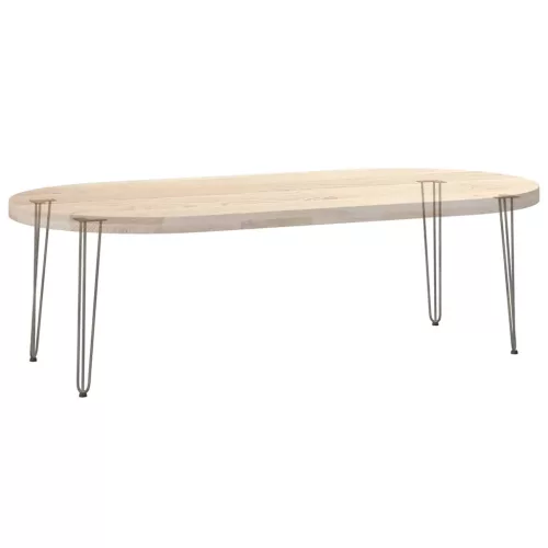  4 db-os hajtűlábak konzolasztalhoz, natúr acél, 72 cm, tömör acél