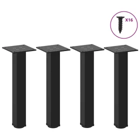  4 db fekete acél dohányzóasztal láb 30-32 cm