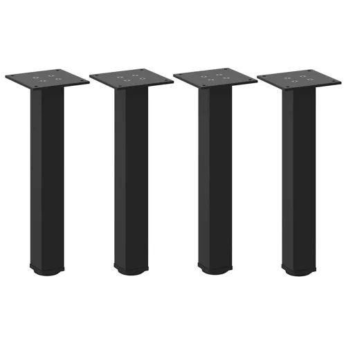  4 db fekete acél dohányzóasztal láb 30-32 cm