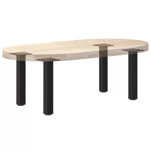  4 db fekete acél dohányzóasztal láb 42-44 cm
