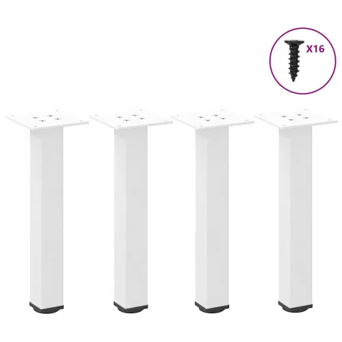  4 db fehér dohányzóasztal láb 42-44 cm acél